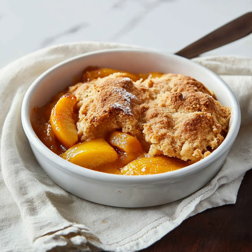 The Easiest Southern Peach Cobbler