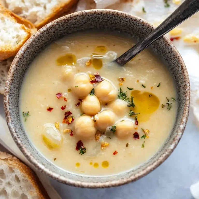 Vegan Garlic Chickpea Soup