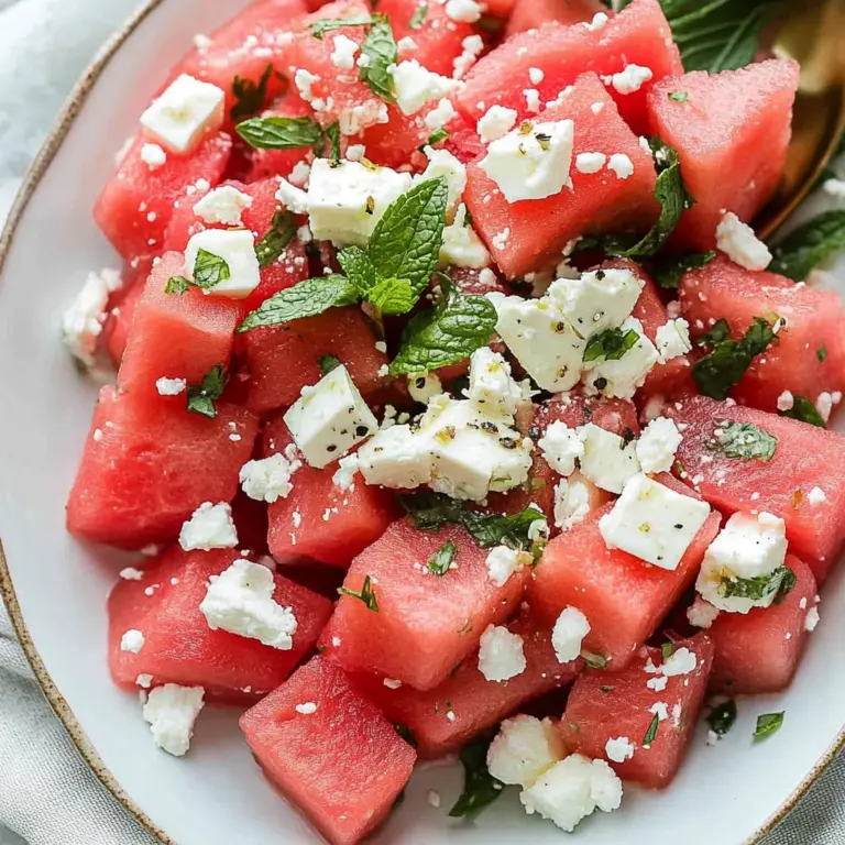 Watermelon Feta Salad with Mint