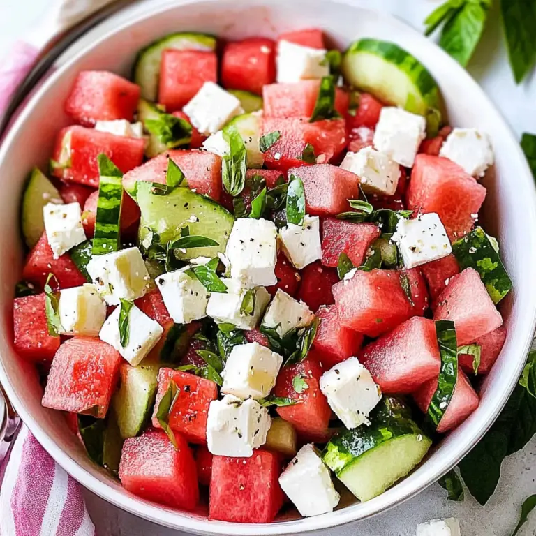 Watermelon Salad with Feta Cheese