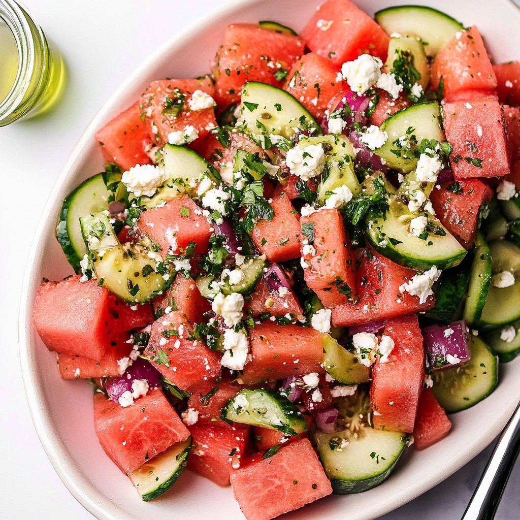 Watermelon Salad with Goat Cheese