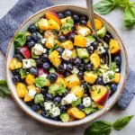 Blueberry Peach Feta Salad