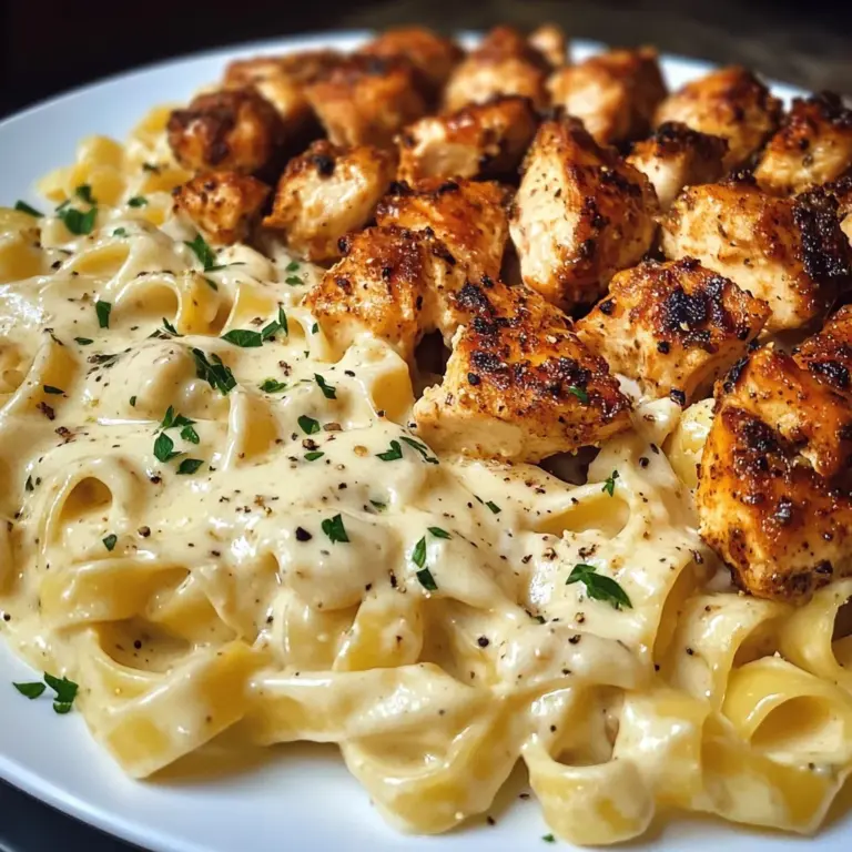 Cajun Chicken Alfredo Fettuccine Pasta with Velveeta Sauce
