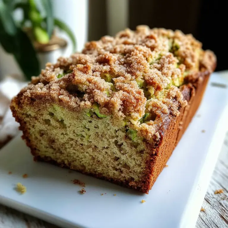 Cinnamon Streusel Topped Zucchini Bread Bakery Style: A Stunning Loaf