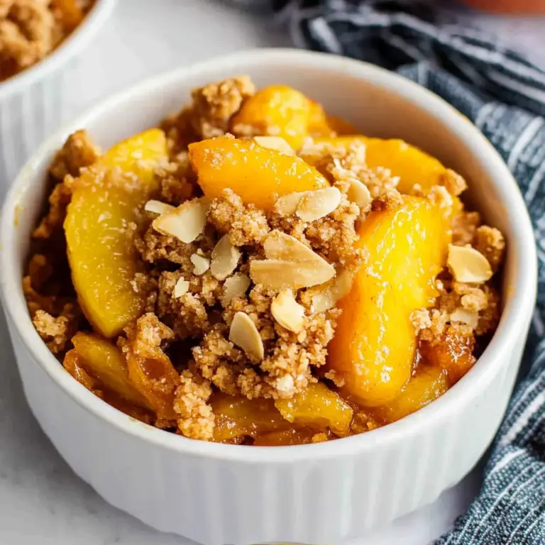 Healthy Peach Crumble
