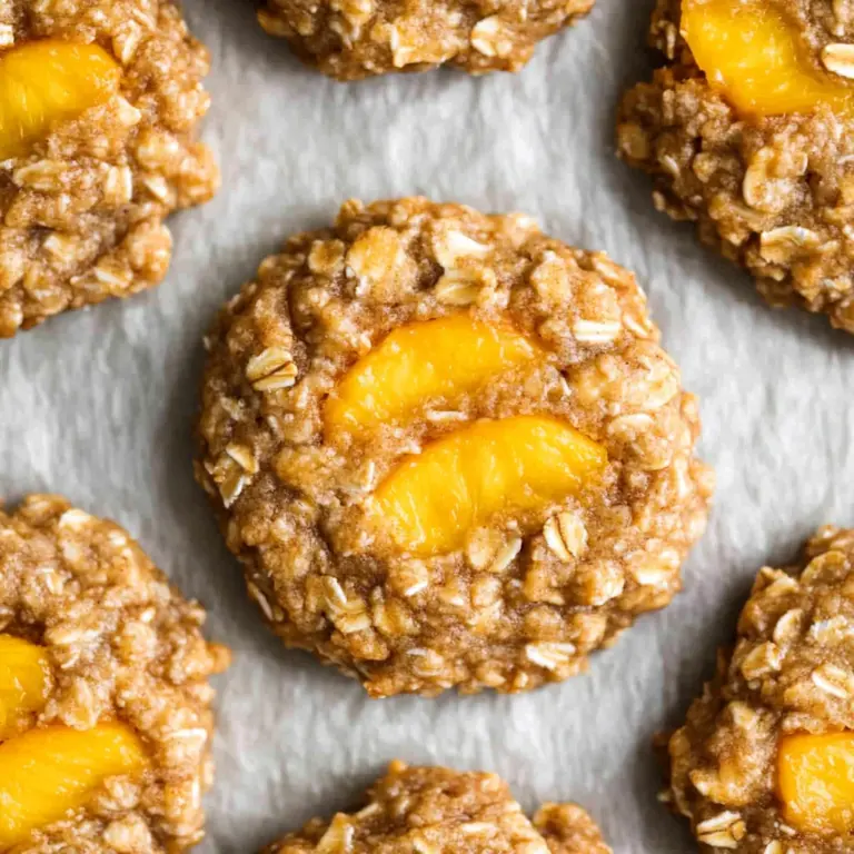 Healthy Peach Oatmeal Breakfast Cookies