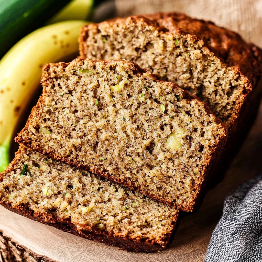 Healthy Zucchini Banana Bread