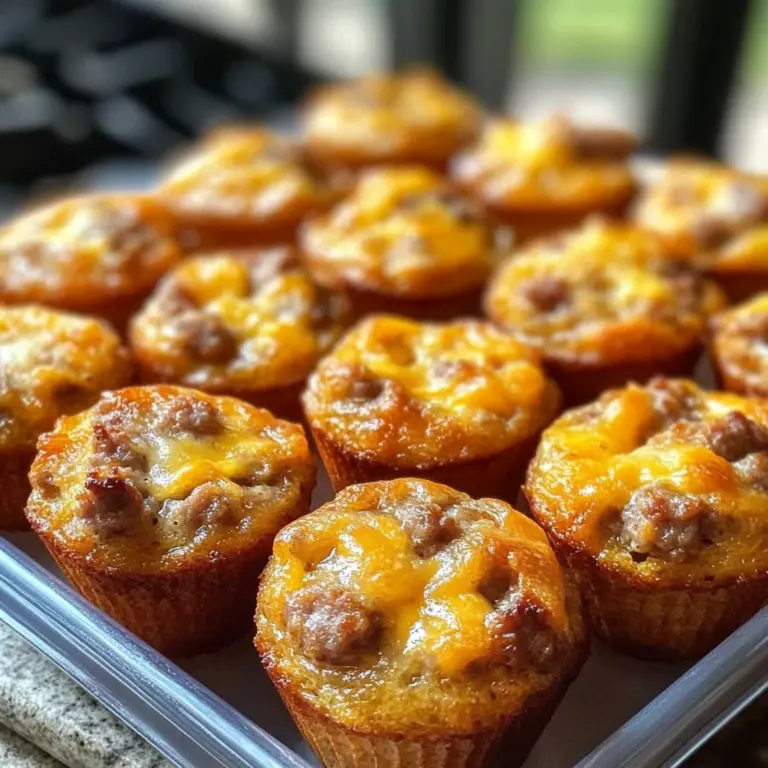 High-Protein Pancake Sausage Mini Muffins