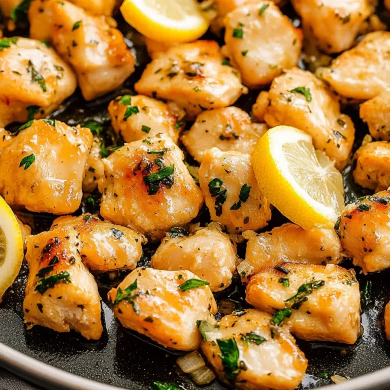 Lemon Garlic Chicken Bites