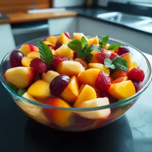 Summer Peach Fruit Salad