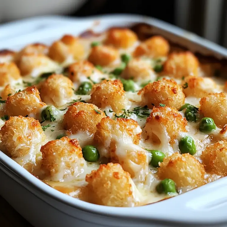 Chicken Alfredo Tater Tot Casserole: A Cozy, Comforting Dinner