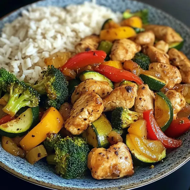 Chicken Veggie Stir-Fry with Brown Rice Bowl