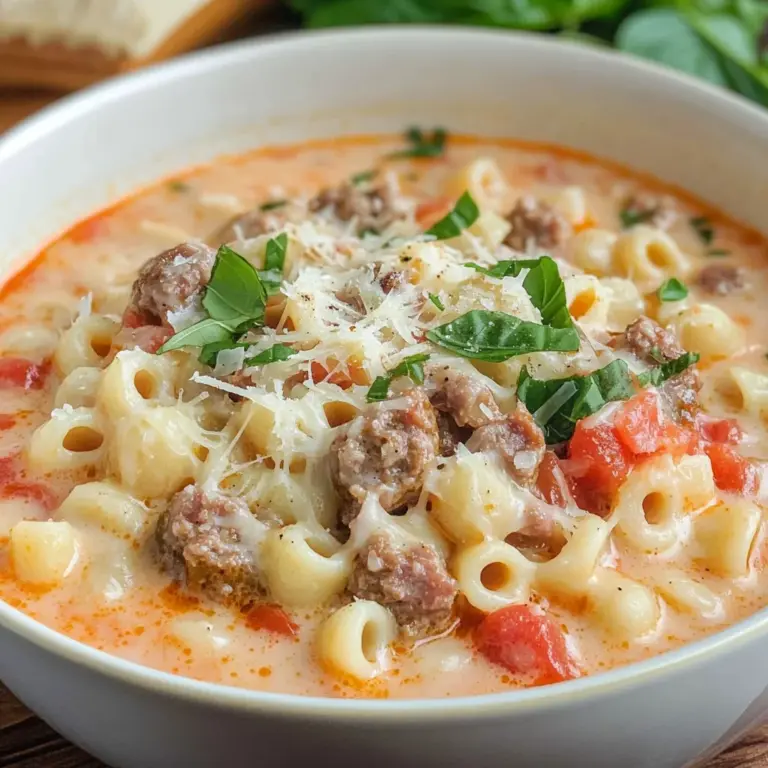 Creamy Parmesan Italian Sausage Soup