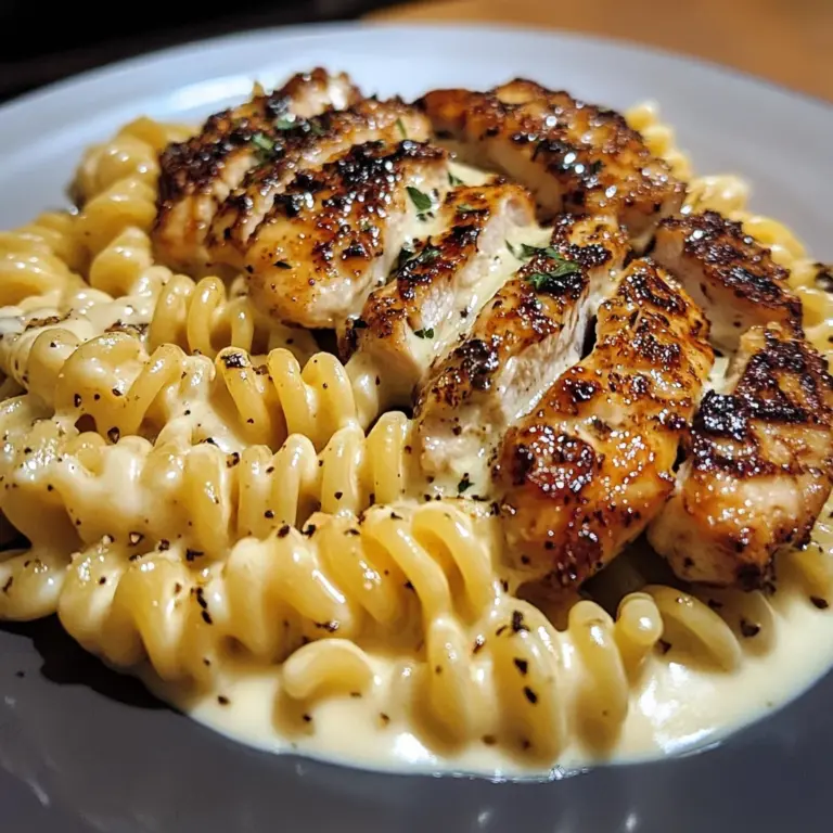 Creamy Velveeta Rotini with Seared Garlic Chicken