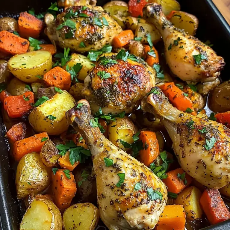 Herb Roasted Chicken Drumsticks with Veggies
