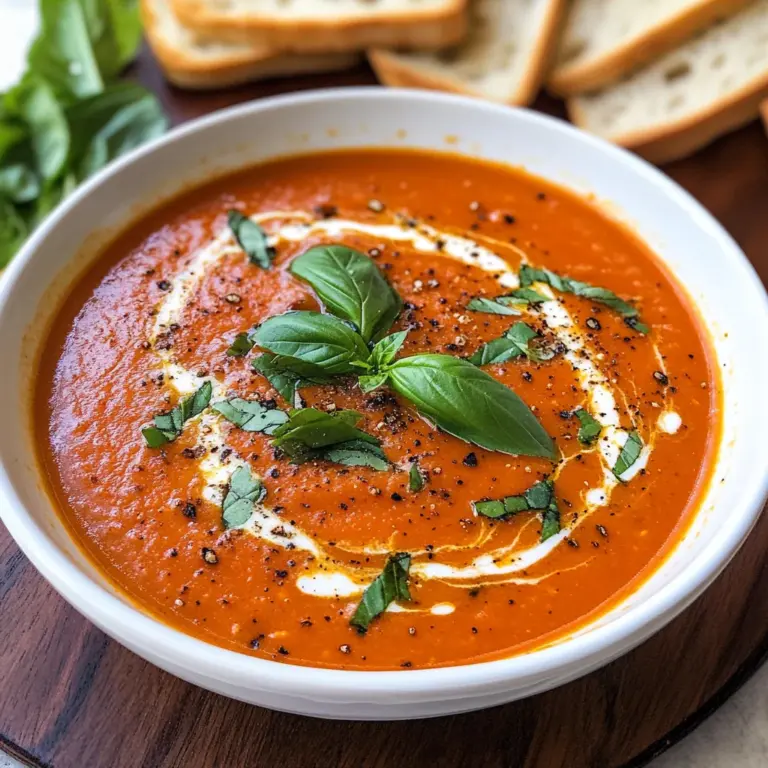 Homemade Roasted Tomato Basil Soup