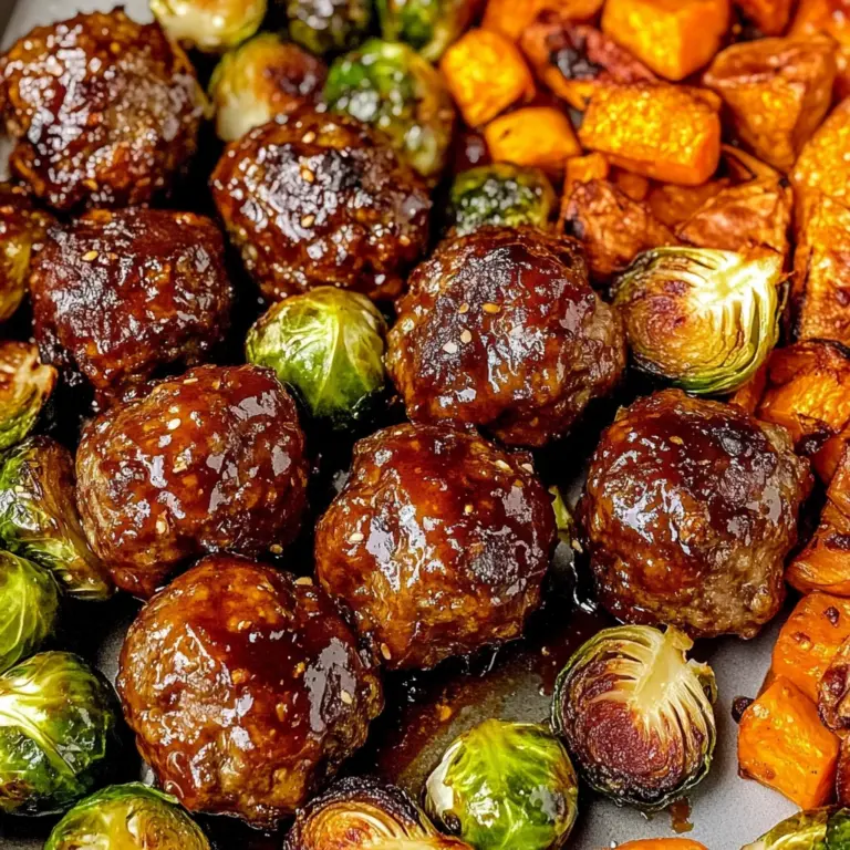 Korean BBQ Meatballs and Vegetables