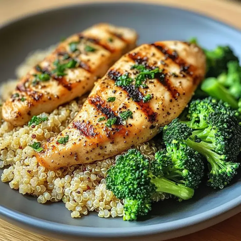 Lemon Pepper Grilled Chicken with Quinoa & Broccoli