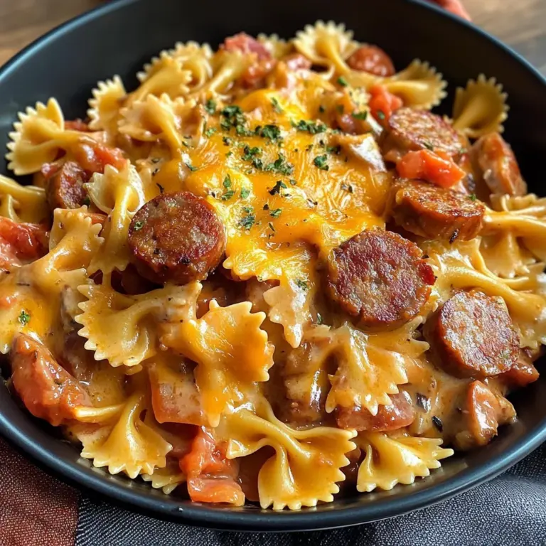 One Pot Creamy Cajun Sausage Pasta