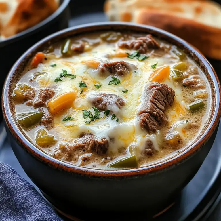 Philly Cheese Steak Soup Recipe: Comfort in a Bowl