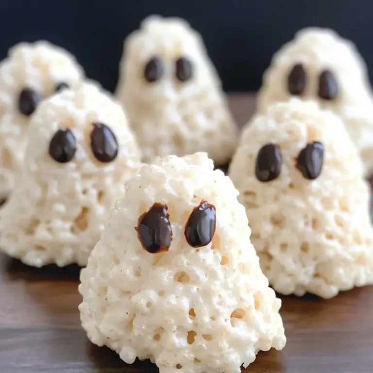 Rice Krispie Treat Ghosts