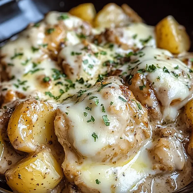 Slow Cooker Garlic Parmesan Chicken and Potatoes