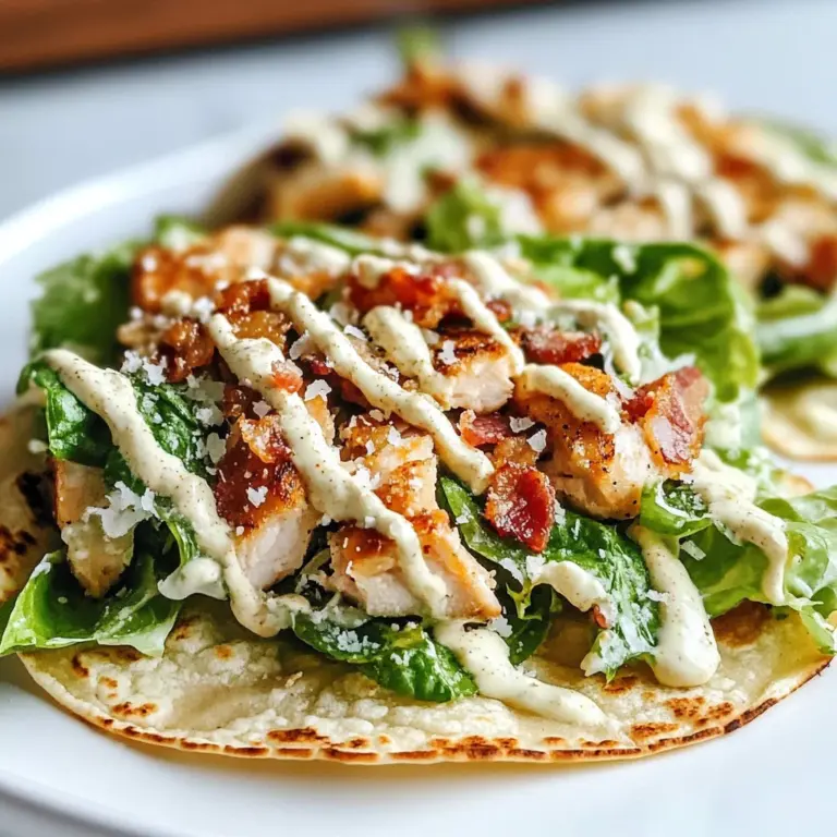 Smash Chicken Caesar Tacos