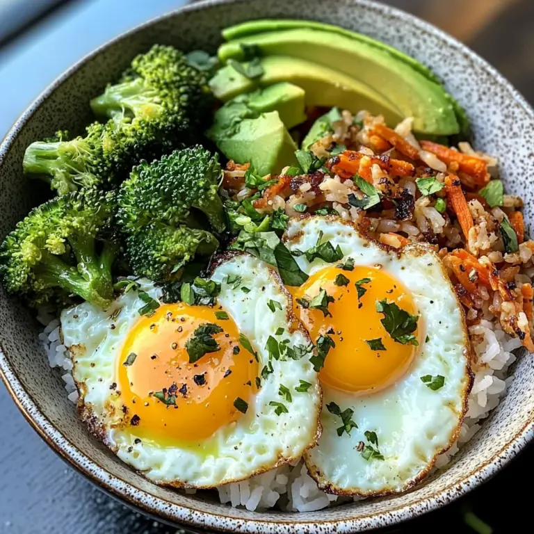 Sunny Egg & Veggie Rice Bowl with Avocado