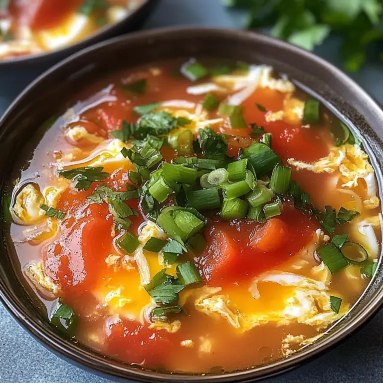 Tomato Egg Drop Soup