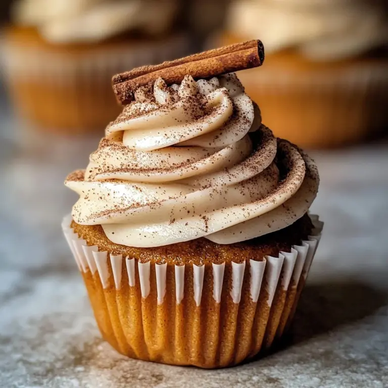 Vanilla Chai Pumpkin Latte Cupcakes with Cinnamon Brown Sugar Frosting