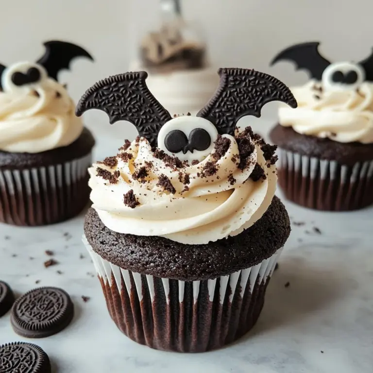 Vegan Oreo Bat Cupcakes