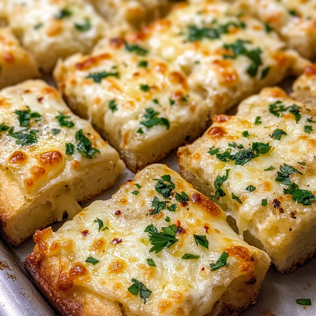 BEST CHEESY GARLIC BREAD RECIPE