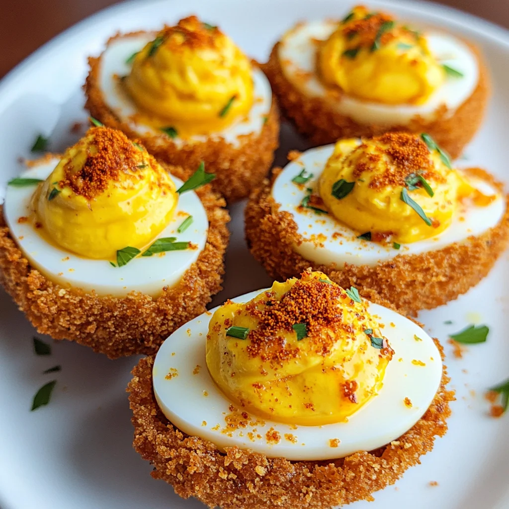 Cajun Style Fried Deviled Eggs