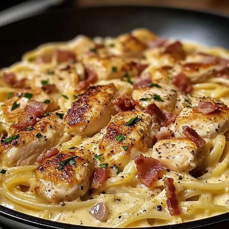 Creamy Chicken Carbonara Skillet