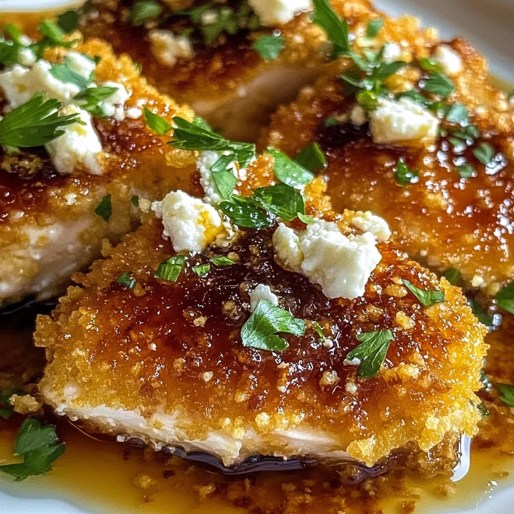 Crispy Hot Honey Feta Chicken