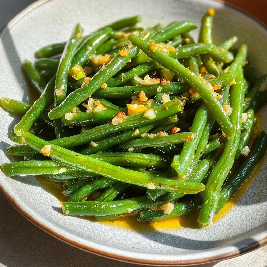 Garlicky Green Beans