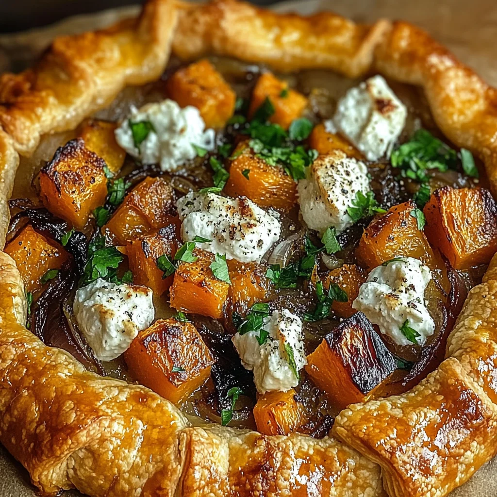 Golden Butternut Squash and Goat Cheese Galettes