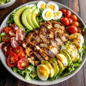 Grilled Chicken Cobb Salad with Honey Dijon {Paleo, Whole30 Option}
