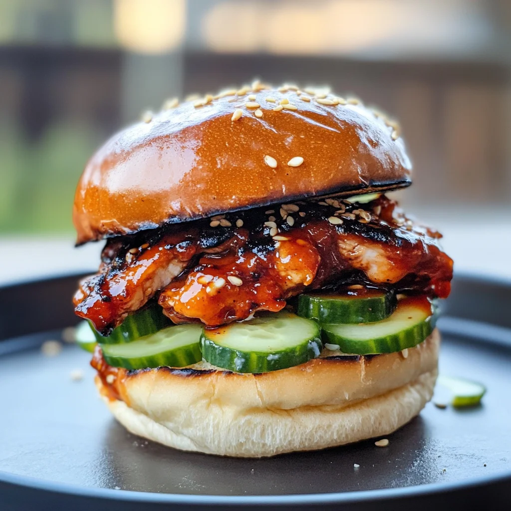 Grilled Korean BBQ Chicken Sandwich