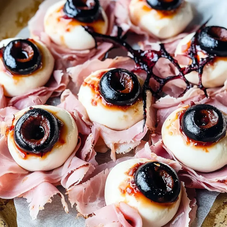 Halloween Antipasto Eyeballs Appetizer