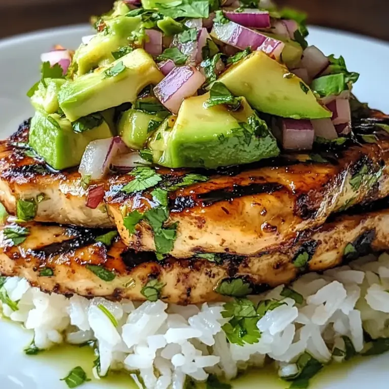 Honey Lime Chicken & Avocado Rice Stack