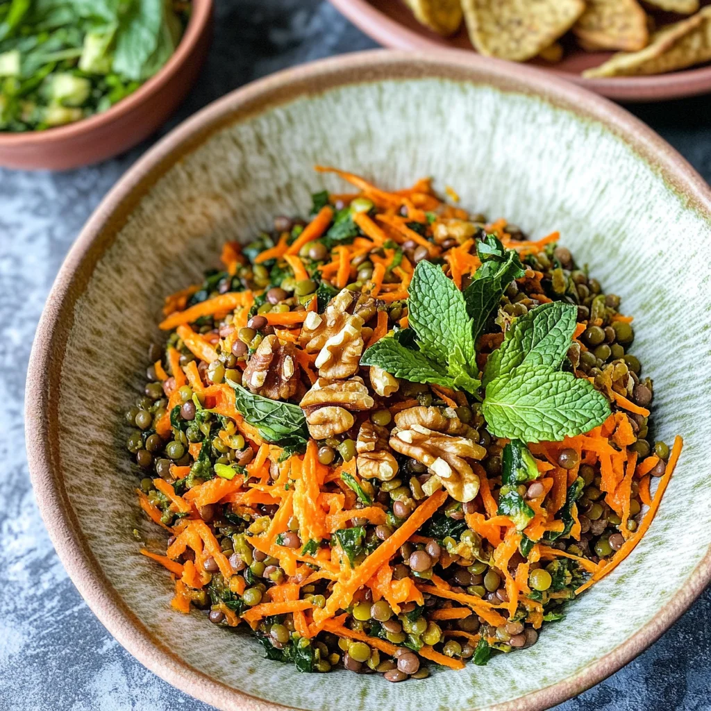 Moroccan Lentil Carrot Salad (Vegan)
