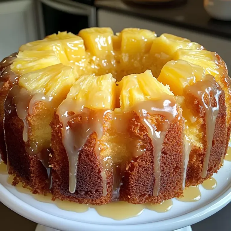 Pineapple Pound Cake with Pineapple Glaze
