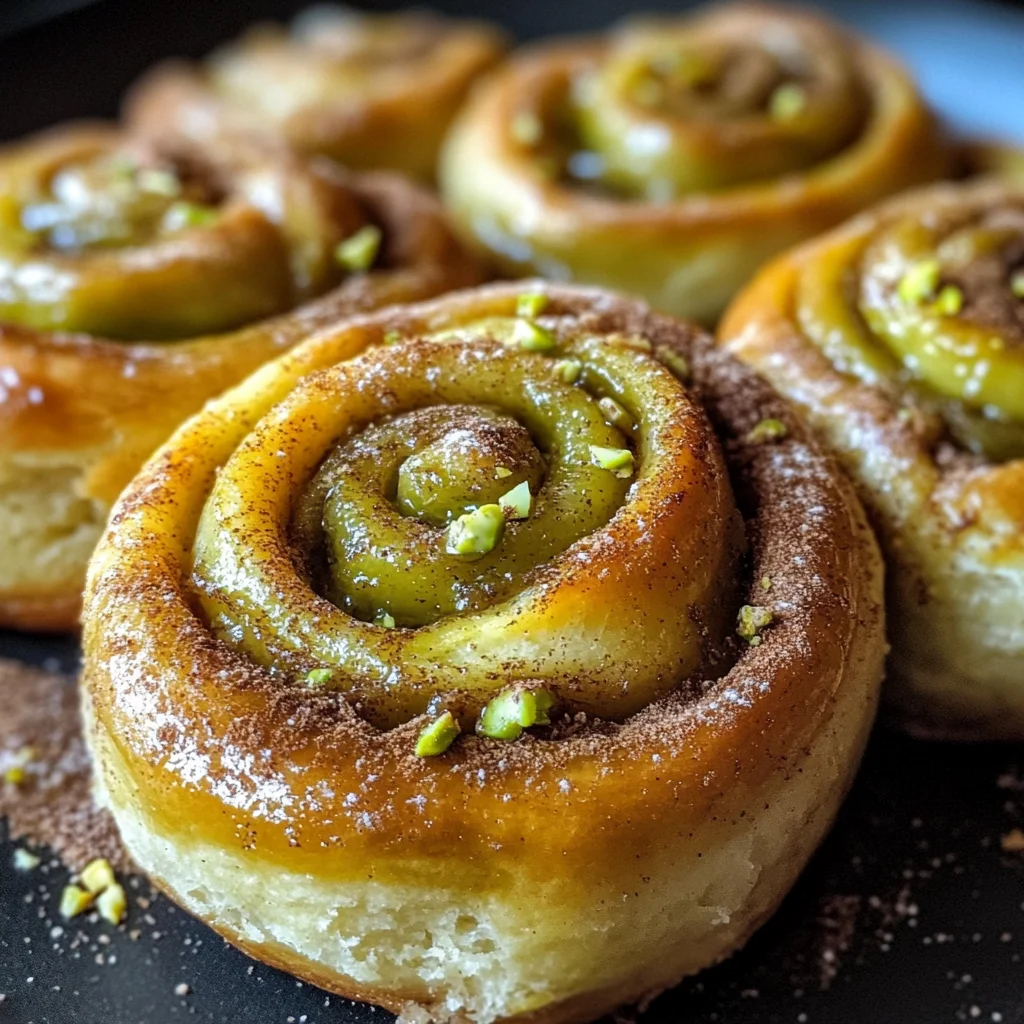 Pistachio Butter Cinnamon Rolls
