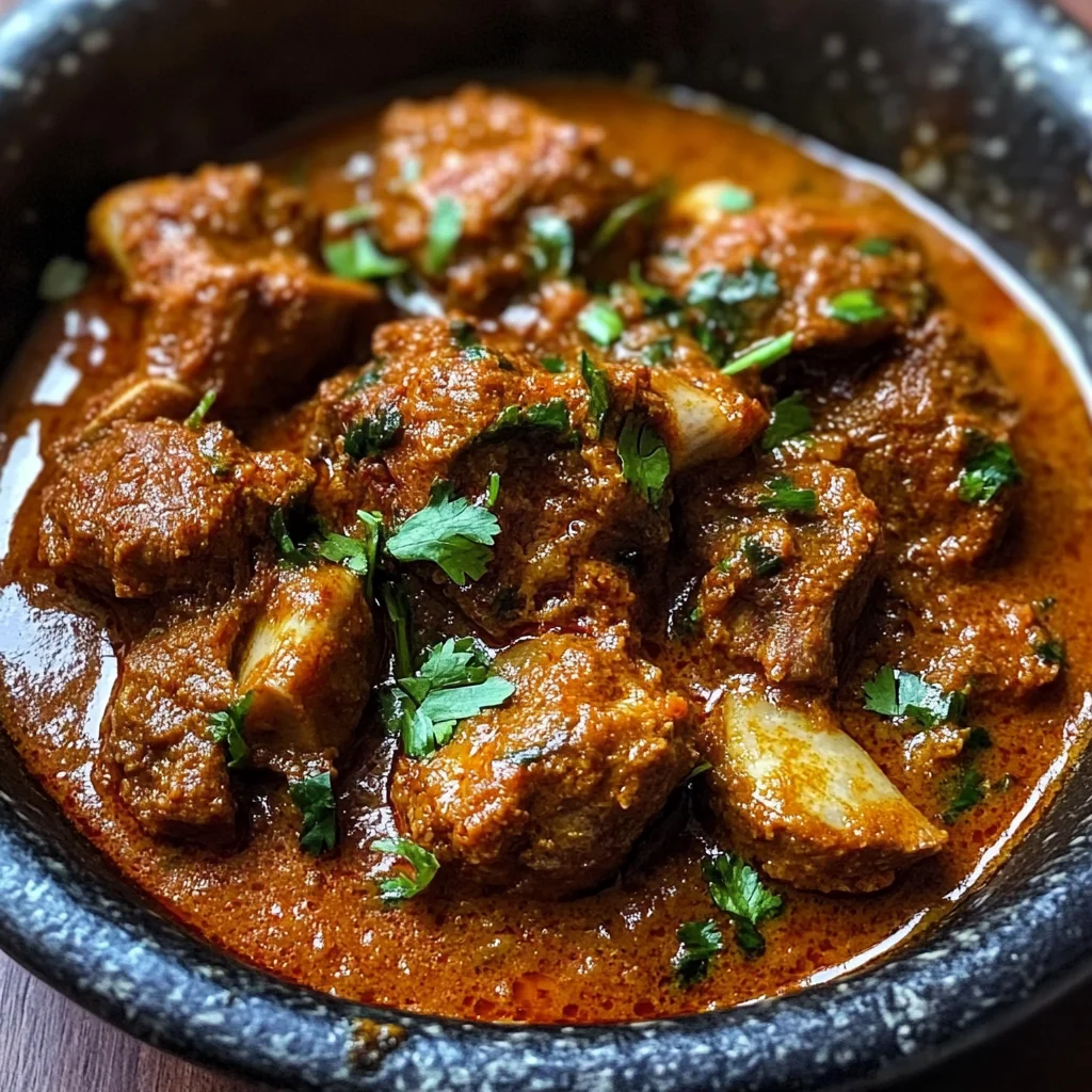 Slow-Cooked Lamb Rogan Josh with Kashmiri Chili and Yogurt
