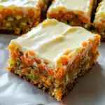 Spiced Ginger Carrot and Zucchini Bars with Lemon Cream Cheese Frosting