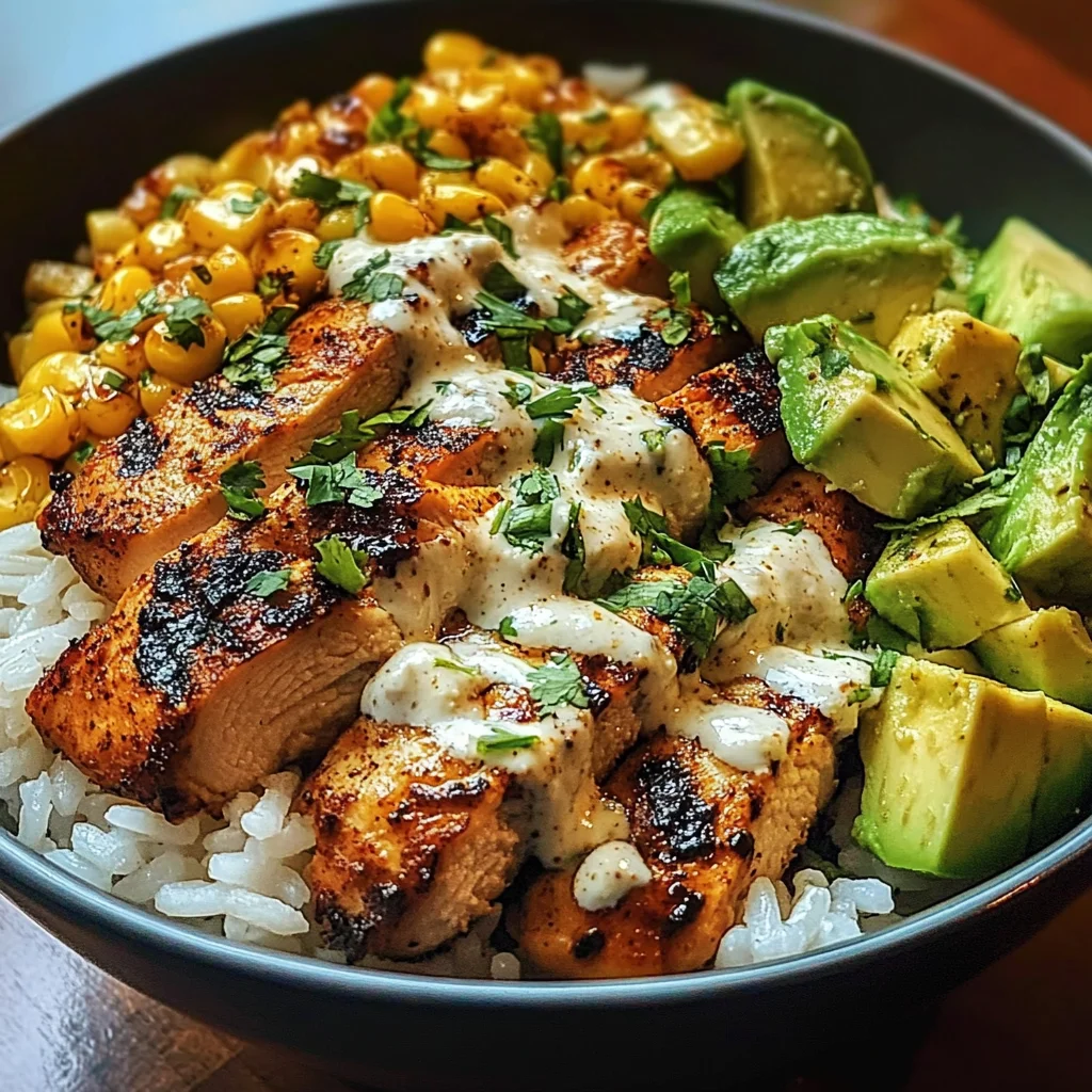 Street Corn Chicken Rice Bowl