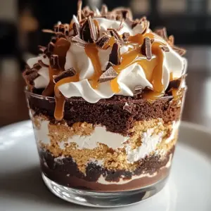 Caramel Cheesecake Brownie Trifle Delight