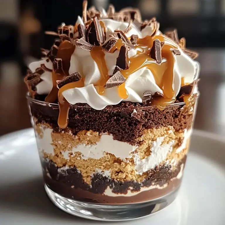 Caramel Cheesecake Brownie Trifle Delight