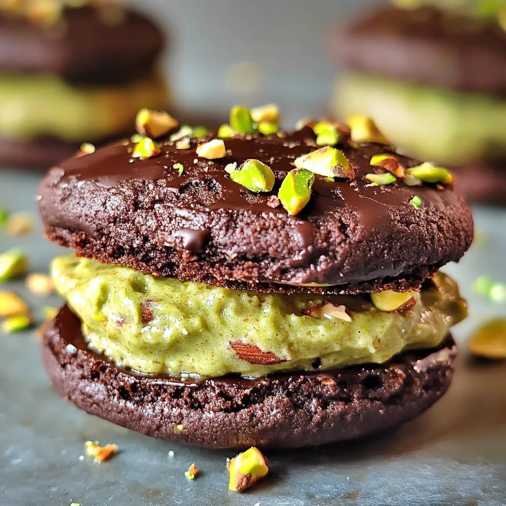 Chocolate-Pistachio Sandwich Cookies